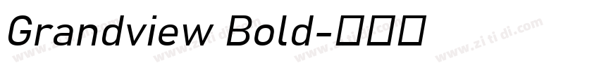 Grandview Bold字体转换